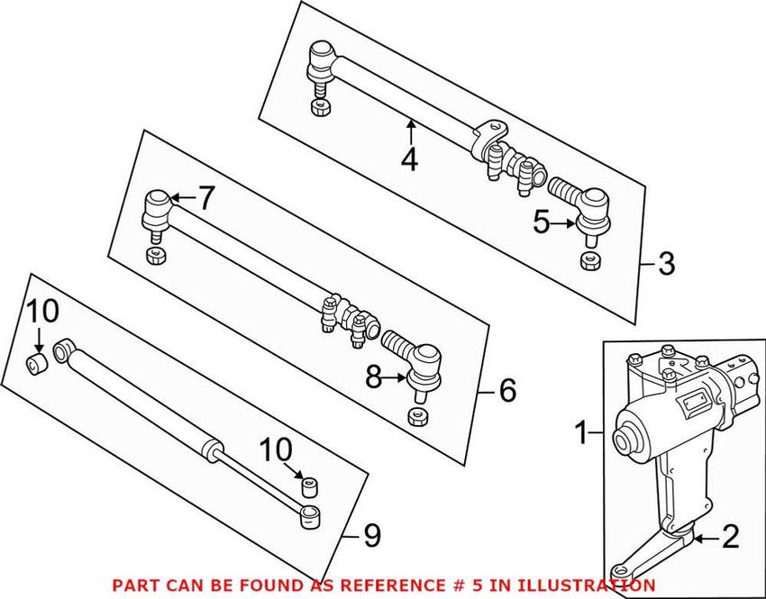 Land Rover Tie Rod End Front (Short) QFS000010 Genuine Land Rover